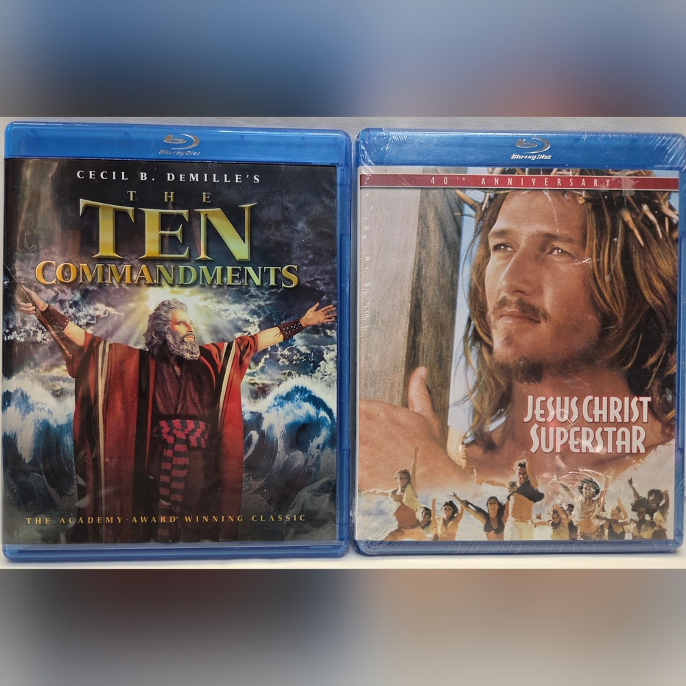 Universal Blu-ray The Ten Commandments & Jesus Christ Superstar - Blue Cases